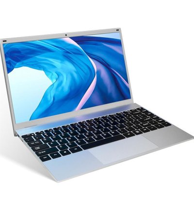 Ordinateur portable ultra-fin de 14 pouces, 16 Go + 512 Go, Windows 10, processeur Intel Celeron 3855U double cœur, prise américaine (argent)